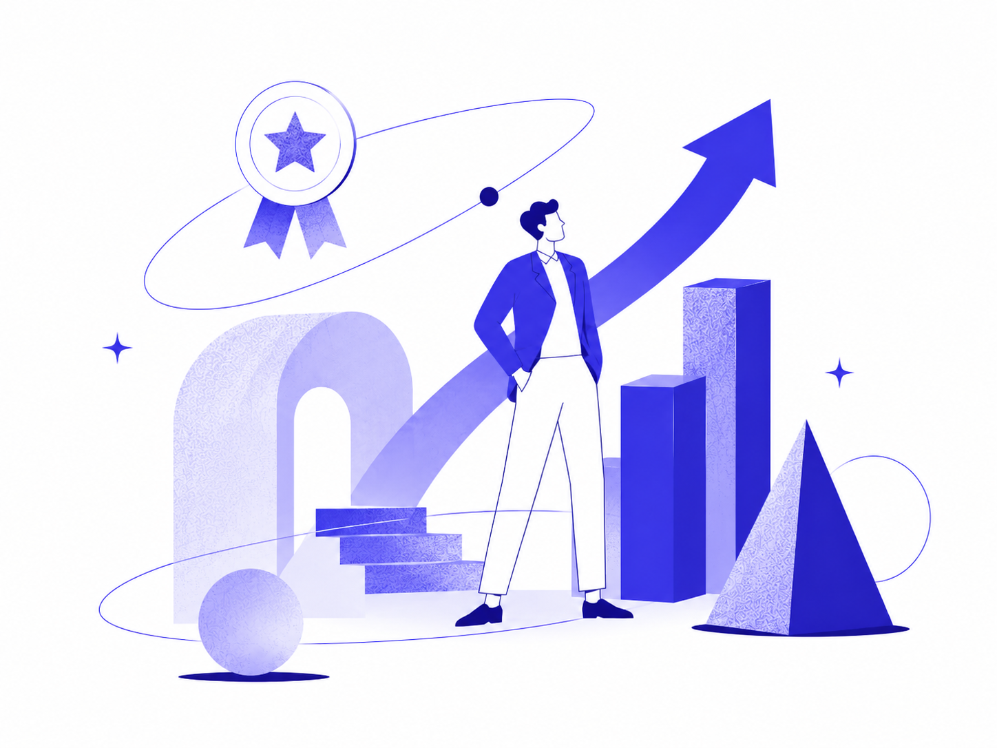 A confident business owner backed by strong growth results